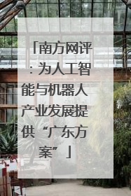 南方网评：为人工智能与机器人产业发展提供“广东方案”