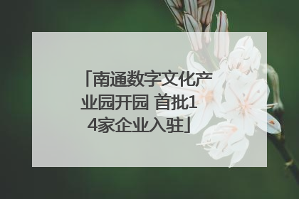 南通数字文化产业园开园 首批14家企业入驻