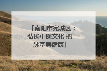 南阳市宛城区：弘扬中医文化 把脉基层健康