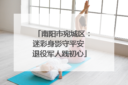 南阳市宛城区：迷彩身影守平安 退役军人践初心