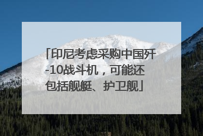 印尼考虑采购中国歼-10战斗机，可能还包括舰艇、护卫舰