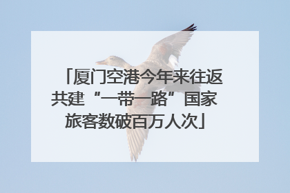 厦门空港今年来往返共建“一带一路”国家旅客数破百万人次