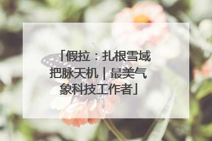 假拉：扎根雪域把脉天机｜最美气象科技工作者