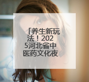 养生新玩法！2025河北省中医药文化夜市开幕啦