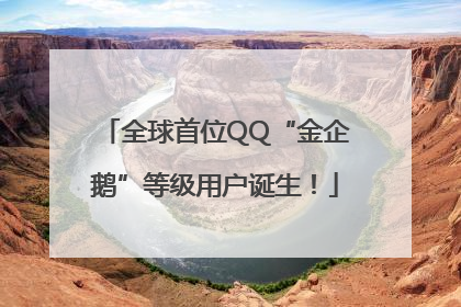 全球首位QQ“金企鹅”等级用户诞生！
