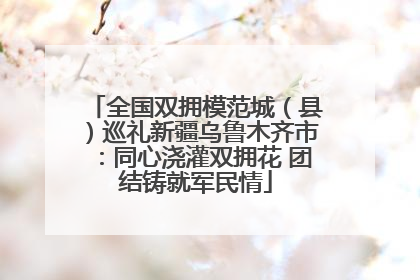 全国双拥模范城（县）巡礼新疆乌鲁木齐市：同心浇灌双拥花 团结铸就军民情