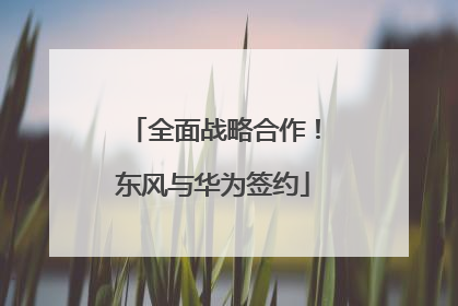 全面战略合作！东风与华为签约