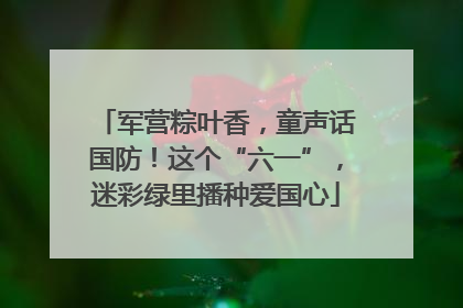 军营粽叶香，童声话国防！这个“六一”，迷彩绿里播种爱国心