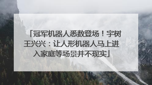冠军机器人悉数登场！宇树王兴兴：让人形机器人马上进入家庭等场景并不现实