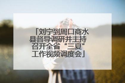 刘宁到周口商水县督导调研并主持召开全省“三夏”工作视频调度会
