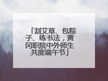 割艾草、包粽子、练书法，黄冈职院中外师生共度端午节