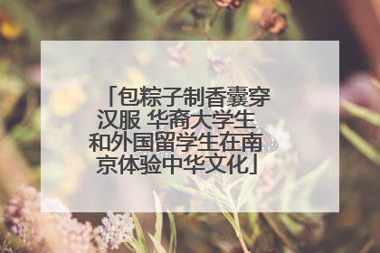 包粽子制香囊穿汉服 华裔大学生和外国留学生在南京体验中华文化