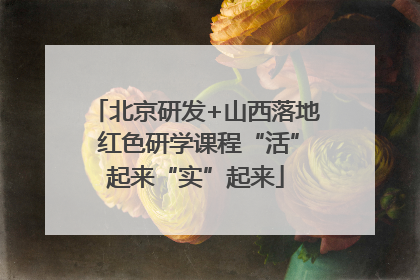 北京研发+山西落地 红色研学课程“活”起来“实”起来