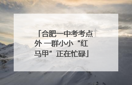 合肥一中考考点外 一群小小“红马甲”正在忙碌