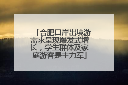 合肥口岸出境游需求呈现爆发式增长，学生群体及家庭游客是主力军