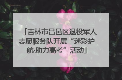 吉林市昌邑区退役军人志愿服务队开展“迷彩护航·助力高考”活动