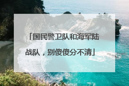 国民警卫队和海军陆战队，别傻傻分不清
