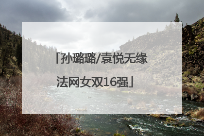 孙璐璐/袁悦无缘法网女双16强