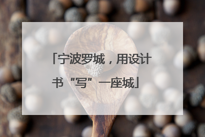 宁波罗城，用设计书“写”一座城