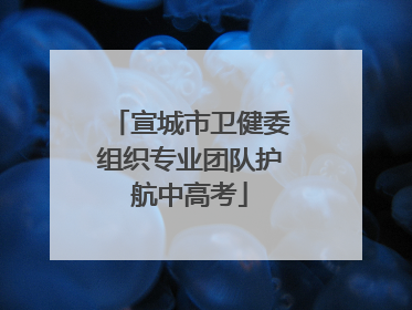 宣城市卫健委组织专业团队护航中高考