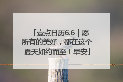 壹点日历6.6｜愿所有的美好，都在这个夏天如约而至！早安