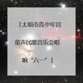 太原市青少年宫童声民歌音乐会唱响“六一”