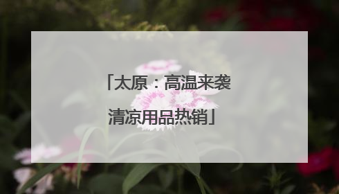 太原：高温来袭 清凉用品热销