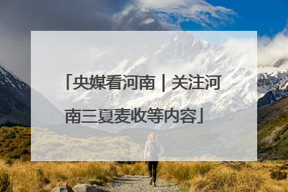 央媒看河南｜关注河南三夏麦收等内容