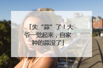 失“蒜”了！大爷一觉起来，自家种的蒜没了