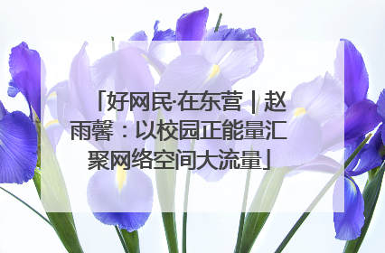 好网民·在东营｜赵雨馨：以校园正能量汇聚网络空间大流量