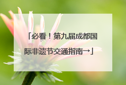 必看！第九届成都国际非遗节交通指南→