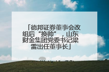 德邦证券董事会改组后“换帅”，山东财金集团党委书记梁雷出任董事长