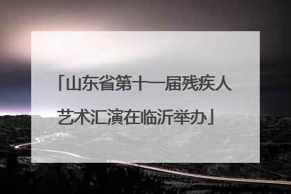 山东省第十一届残疾人艺术汇演在临沂举办