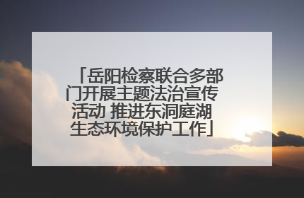 岳阳检察联合多部门开展主题法治宣传活动 推进东洞庭湖生态环境保护工作
