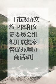 市政协文旅卫体和文史委员会组织开展提案督促办理协商活动