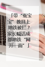 带“蚕宝宝”教具上地铁被拦？家长喊话成都地铁“网开一面”