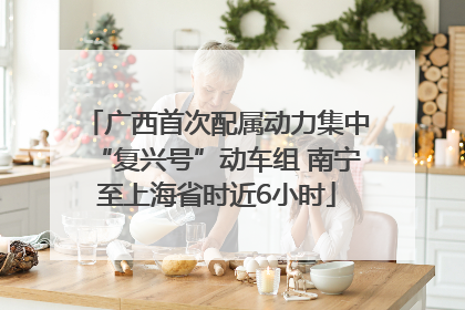 广西首次配属动力集中“复兴号”动车组 南宁至上海省时近6小时
