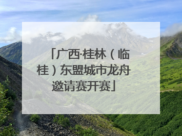广西·桂林（临桂）东盟城市龙舟邀请赛开赛