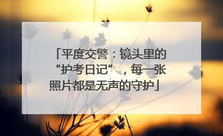 平度交警：镜头里的“护考日记”，每一张照片都是无声的守护