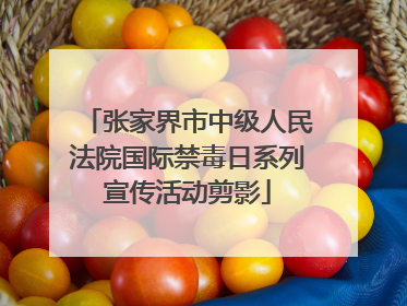 张家界市中级人民法院国际禁毒日系列宣传活动剪影