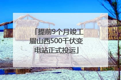 提前9个月竣工 眉山西500千伏变电站正式投运