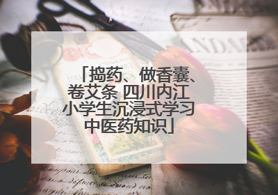 捣药、做香囊、卷艾条 四川内江小学生沉浸式学习中医药知识