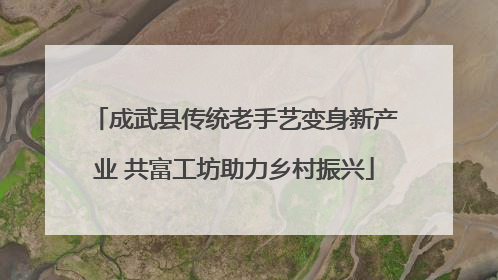 成武县传统老手艺变身新产业 共富工坊助力乡村振兴