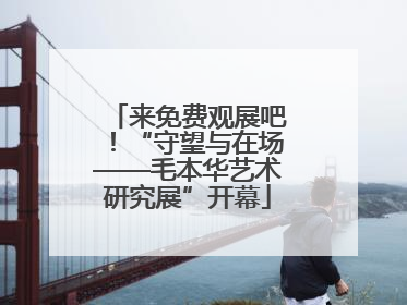 来免费观展吧！“守望与在场——毛本华艺术研究展”开幕