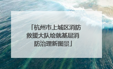 杭州市上城区消防救援大队绘就基层消防治理新图景