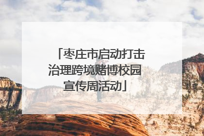 枣庄市启动打击治理跨境赌博校园宣传周活动