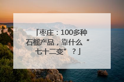 枣庄：100多种石榴产品，靠什么“七十二变”？
