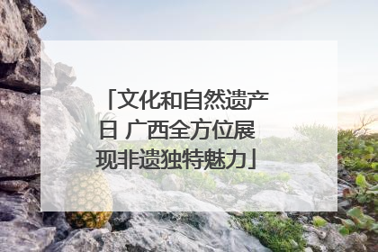 文化和自然遗产日 广西全方位展现非遗独特魅力