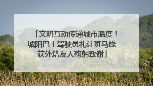 文明互动传递城市温度！城阳巴士驾驶员礼让斑马线获外籍友人鞠躬致谢