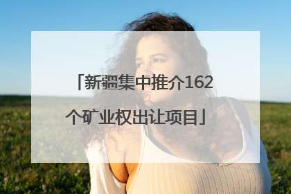 新疆集中推介162个矿业权出让项目